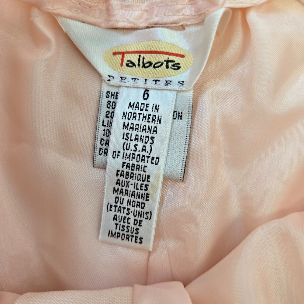 NWT Talbots Linen Blend High Rise Pleat Front Shorts Size 6 Petite - Picture 3 of 6